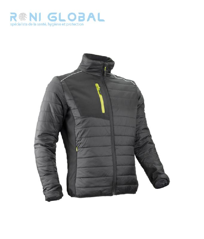 Veste de travail noire anti-froid et légère avec protège reins en nylon micro-ripstop - 4 poches - SUMI COVERGUARD_0