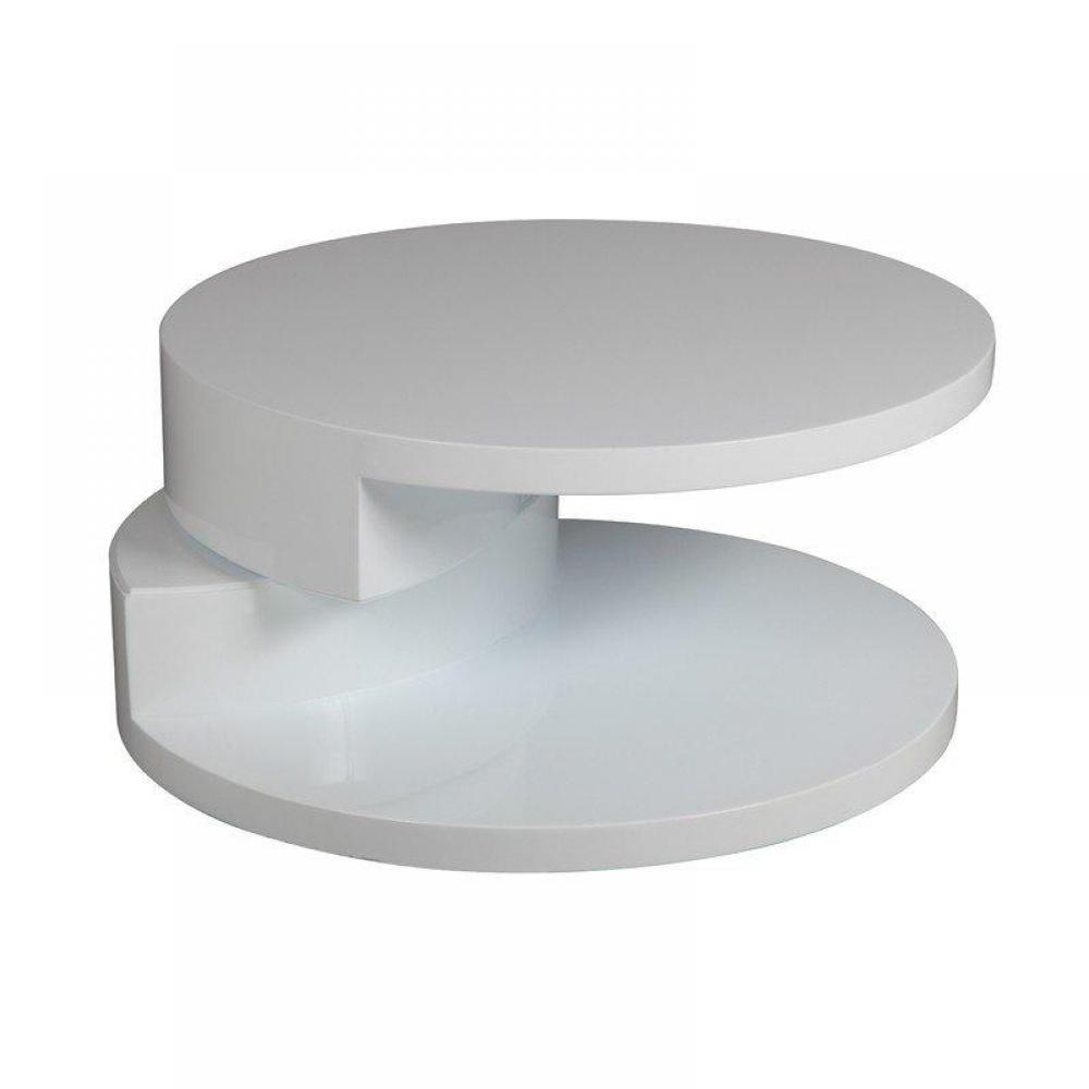 TABLE BASSE RONDE DESIGN AZUR BLANCHE