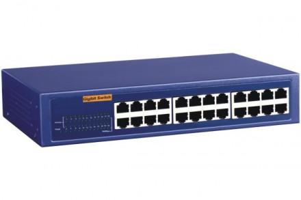 Switch Gigabit Tenda - Boîtier métallique - 24 ports RJ45 - Auto détection et négociation 10/100/1000 Mbps_0
