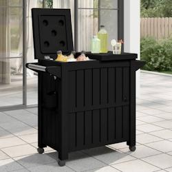 VidaXL Chariot De Service 3 En 1 Noir Polypropylène - noir 8720845789640_0