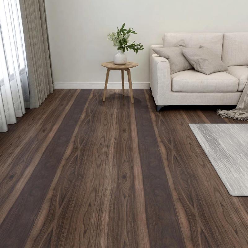 Vidaxl planches de plancher autoadhésives 55 pcs pvc 5,11 m² marron 324663_0