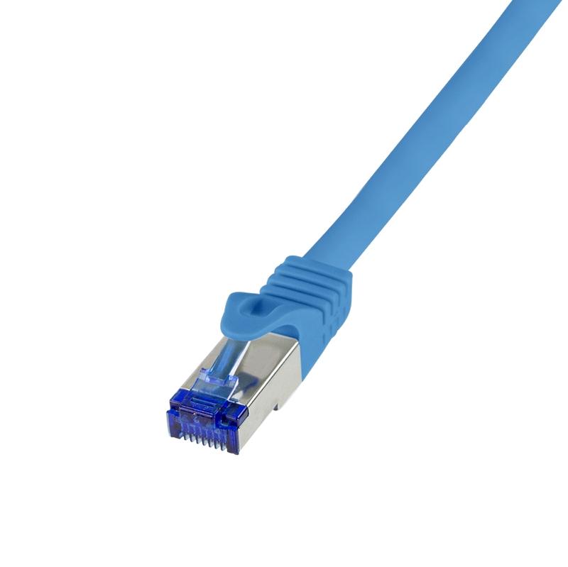 LOGILINK C6A096S - Câble réseau bleu 10 m Cat6a S/FTP (S-STP) RJ-45 mâle - LSZH, cuivre, 10GBase-T_0