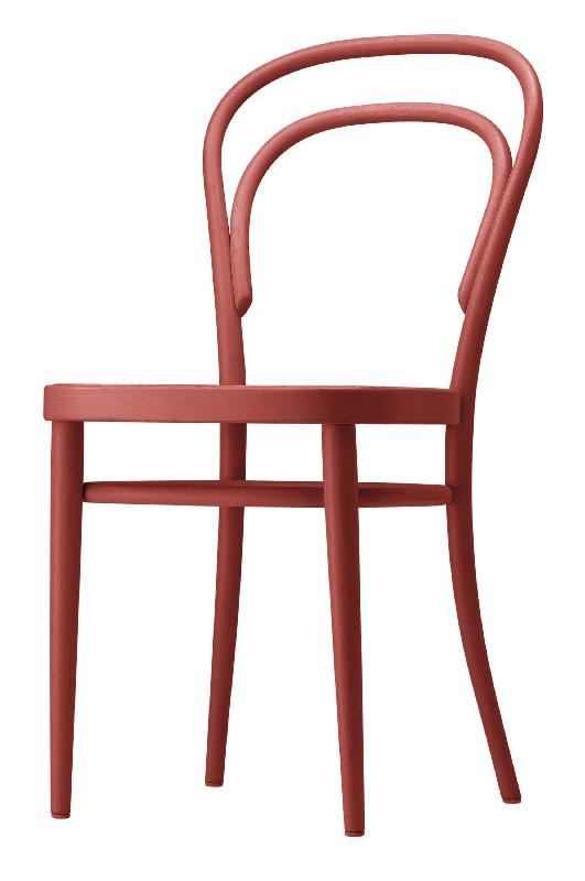 214 / CHAISE BISTROT HÊTRE TEINTÉ ROUGE ROUILLE_0