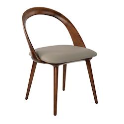 AC ANGEL CERDA Angel Cerdá Chaise en similicuir noyer et vison 4063C 53 x 59 x 78 - gris fourrure 8435631001553_0