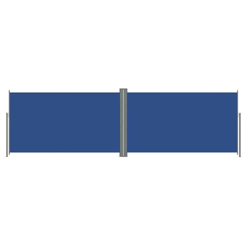 Auvent paravent brise-vue rétractable double face - Jardin, terrasse, balcon - 180 x 600 cm - Bleu_0