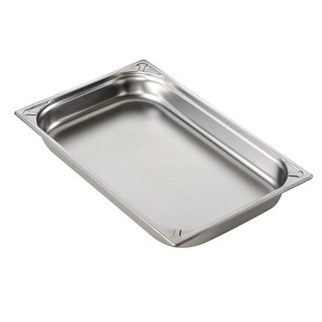 BAC GASTRO INOX GN 1/1 H.65 MM PLEIN SANS ANSES