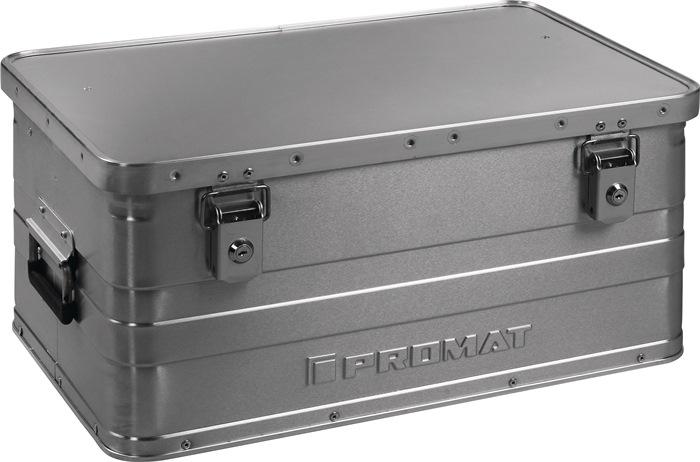 Boîte en aluminium L580xl380xH275 mm 47 l avec fermoir déclic et serrure cylindre PROMAT_0