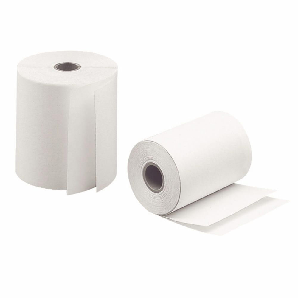 BOBINE CAISSE ENREGISTREUSE EXACOMPTA - 80 X 80 X 12 MM - PAPIER THERMIQUE 1 PLI 55G/M² SANS BISPHENOL A - LONGUEUR 76 M - LOT DE 10
