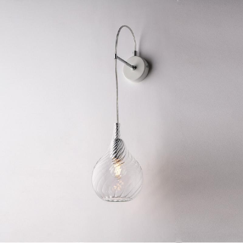 Bonetti Illumina Pluvia Applique En Fer Et Verre Pyrex Transparent 1 Lumière .14 P.21 Bl264-Ap1-Tr - transparent 8050713217624_0