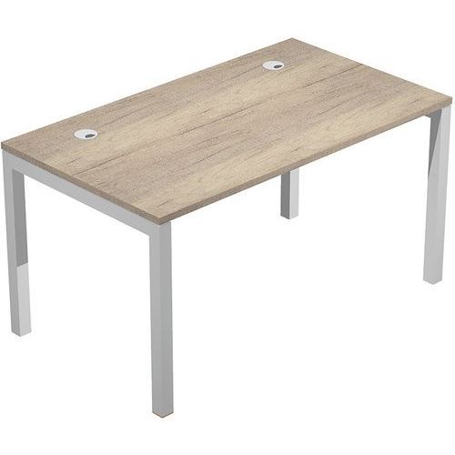 BUREAU PIED MÉTAL TRENDY 25MM - 140CM - CHÊNE CANADIEN GRIS - ARTARREDI