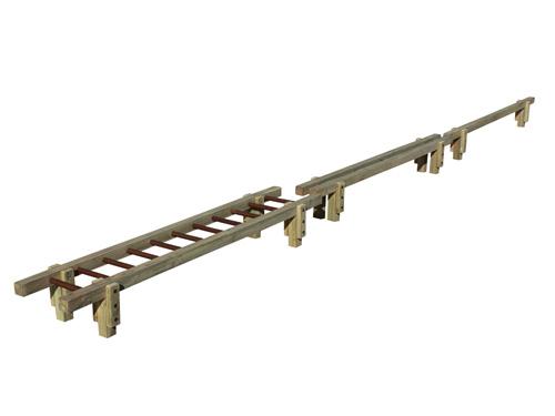 Circuit d'équilibre enfant - Barre d'équilibre en bois traité et bois tropical - 9x0,62x0,39 m - Conforme EN 1176 et EN 16630_0