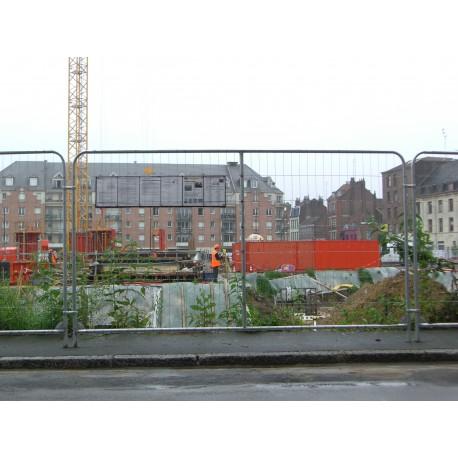 Clôture arrondie supérieure 3 tubes - robuste avec renforts et pré-galvanisée - longueur 3.50m, hauteur 2m_0