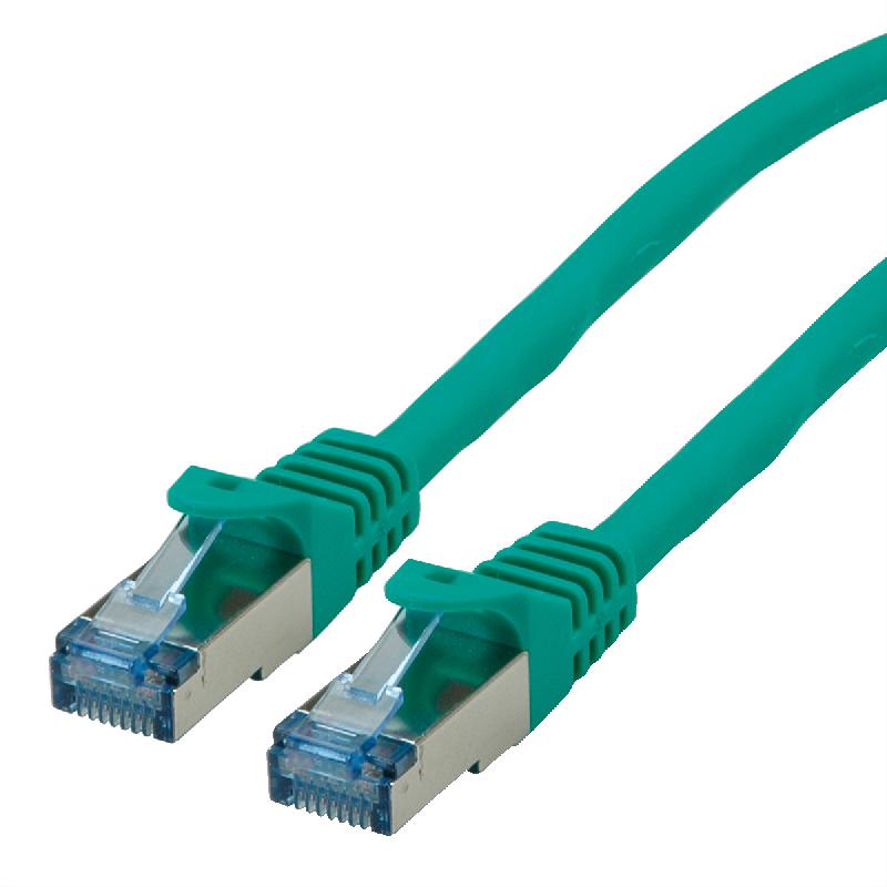 Cordon ROLINE S/FTP(PiMF) Cat.6A / 10 Gigabit, LSOH, Component Level, vert, 0,3 m_0