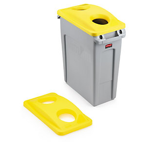 COUVERCLE JAUNE POUR POUBELLE DE TRI 60 LITRES SLIM JIM