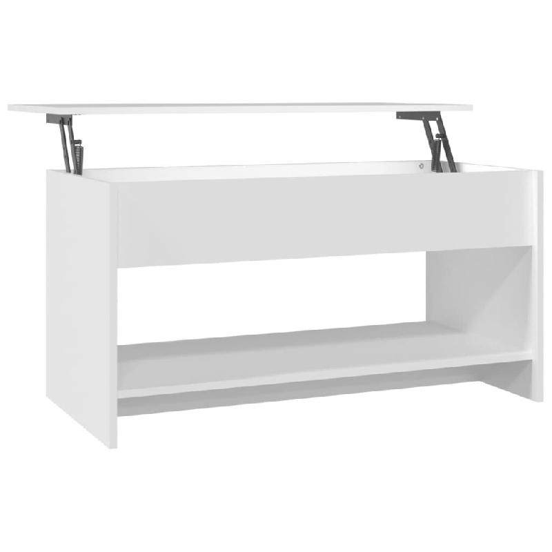 Décoshop26 - Table basse de salon avec compartiment de rangement plateau relevable design moderne 102 x 50 x 52,5 cm bois DEC037825 - Bois massif 300_0
