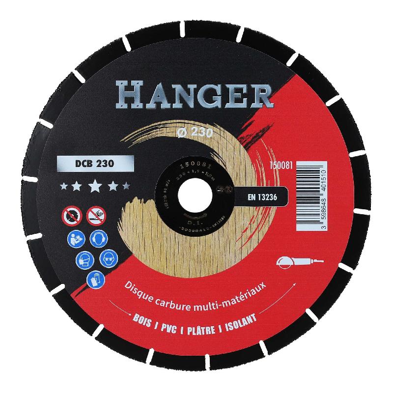 DISQUE CARBURE MULTI-MATÉRIAUX 230MM - HANGER - 150081