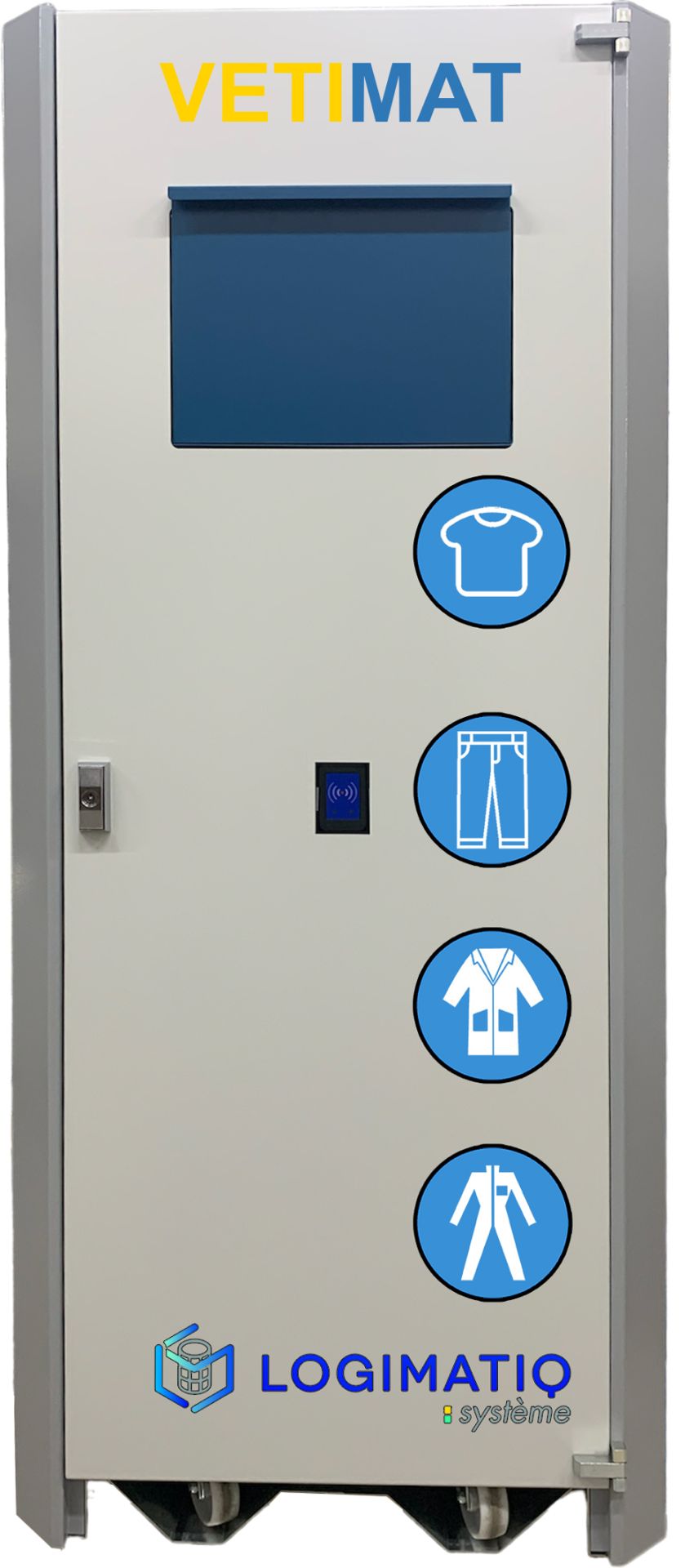 Distributeur automatique pour la collecte et l'enregistrement des vêtements équipés de tags - Capacité 250 à 350 pièces - VETIMAT_1
