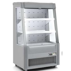 DOCRILUC Vitrine Murale Promotionnelle - Exteieur En Acier Plastifie Gris - Int Acier Epoxy Blanc - Capacite 350L - 915X640X1540 -   230V PRO-90 - PRO_0