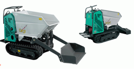 Dumper à chenilles 300 L - Benne basculante hydraulique - Charge utile 700 kg_0