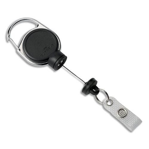 ENROULEURS PORTE-BAGDE CLES DURABLE - VERROUILLAGE AIMANTE - LONGUEUR 60 CM - NOIR - BOÎTE DE 5