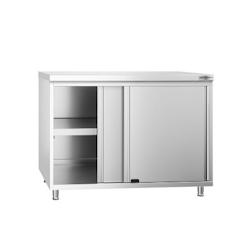 GGM Gastro Meuble bas inox central P 600 mm avec portes - 4063326063698_0