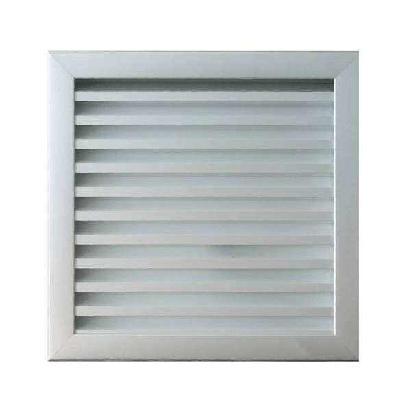 GRILLE DE VENTILATION MURALE EXTÉRIEURE - 400 X 193 MM - ALUMINIUM ANODISÉ - AUTOGYRE