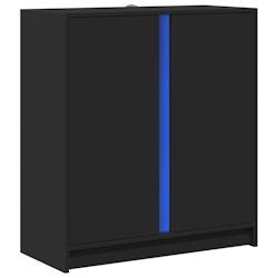 HELLOSHOP26 - Buffet bahut commode armoire meuble de rangement organisateur cuisine salle de séjour salon avec LED 77 x 34 x 85 cm bois d'ingénierie_0