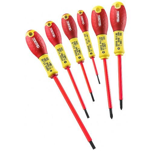 JEU DE 6 TOURNEVIS ISOLÉS FENTE - PHILLIPS EXPERT EXPERT BY FACOM