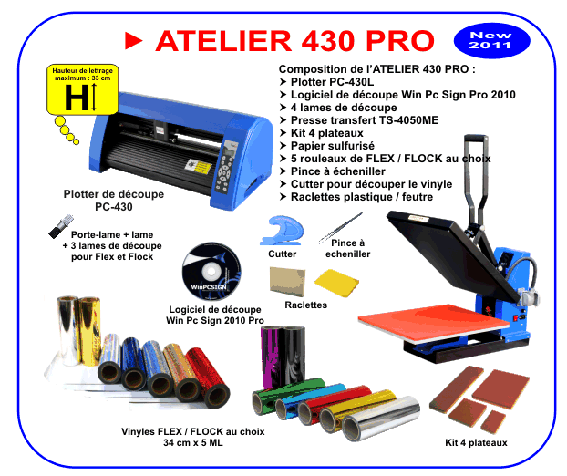 Kit de démarrage et traceur de découpe - atelier 430 pro_0