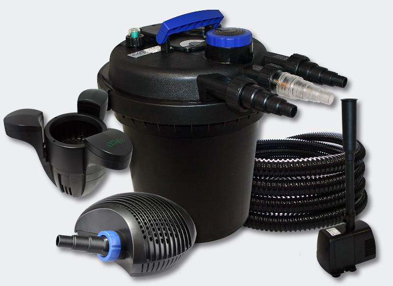 Kit filtration bassin 6000l 11 watts uvc 40 watts pompe tuyau skimmer fontaine 4216231