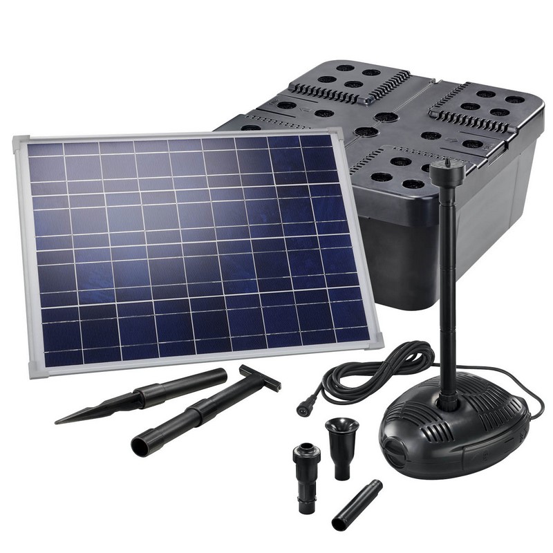 LED Étang Jardin Esotec 101926 .H Batterie Esotec Solaire Pompe de Bassin 50W 1300l 