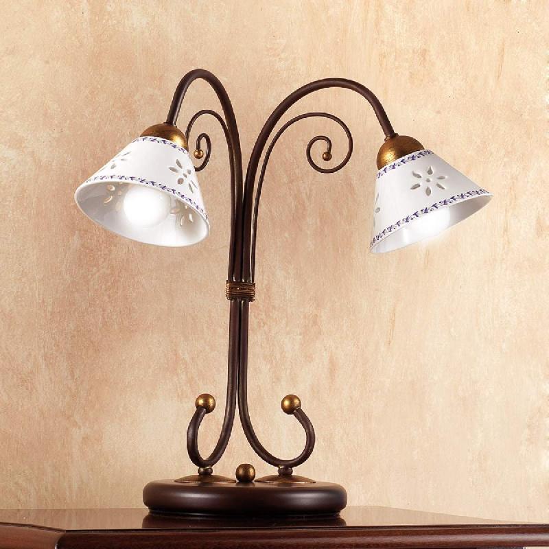 CERAMICHE LAMPE À POSER 2 LAMPES LIBERTY