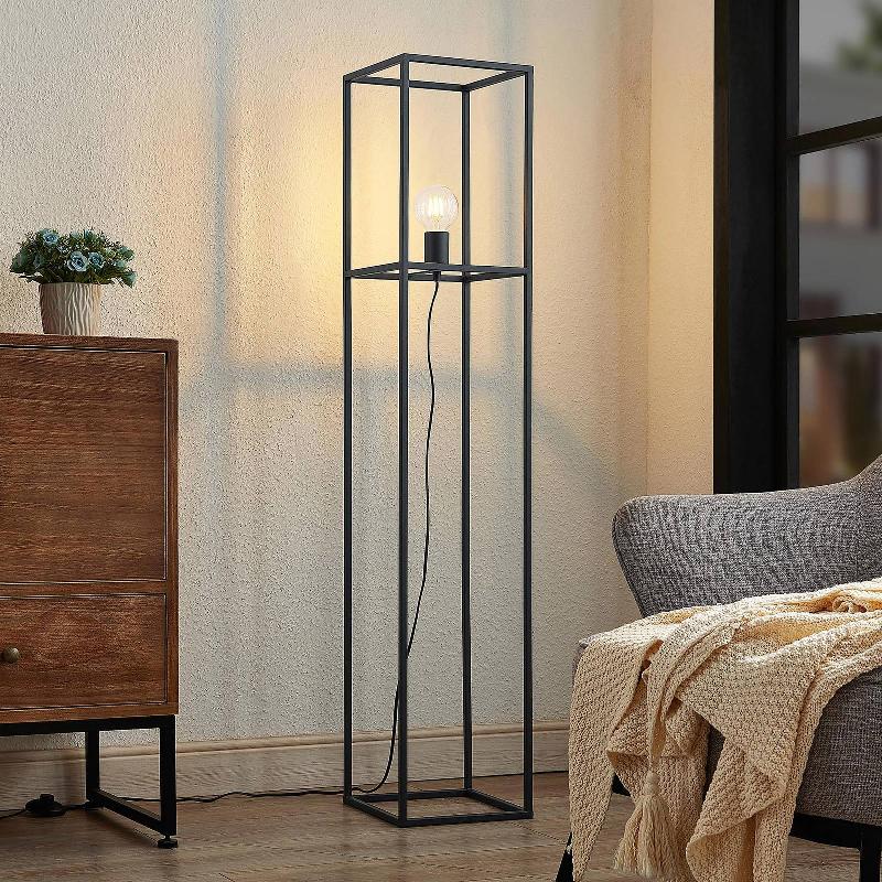 LINDBY JORDANA LAMPADAIRE, CADRE, NOIR, 1 LAMPE