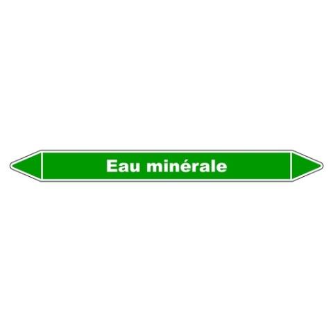 LOT DE 3 - MARQUEUR DE TUYAUTERIE - EAU MINÉRALE - VINYLE LAMINÉ - NFX 08-105 355 X 37 MM