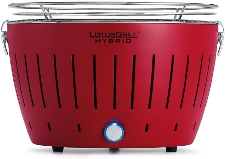 LotusGrill - Barbecue hybride portable charbon et gaz Ø 32 cm avec sac - Rouge - rouge 4260023012152_0