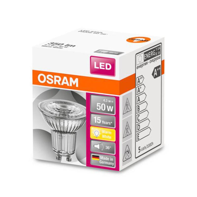 OSRAM RÉFLECTEUR LED STAR GU10 4,3 W BLC CHAUD 36°