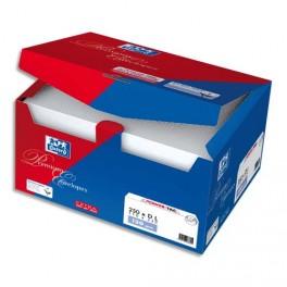 OXFORD BOÎTE DE 250 ENVELOPPES C5 162X229MM FENETRE 45X100 EXTRA BLANC 120G AUTO-ADHÉSIVE OUVERTURE FACIL