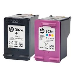 Pack de 2 cartouches d'encre authentiques HP 302XL  Noir et couleurs - programme SECOND - multicolore 3701352378065_0