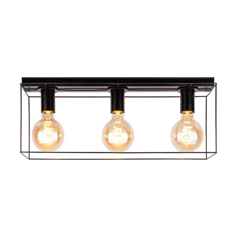 BRITOP PLAFONNIER TRAP, NOIR, À TROIS LAMPES