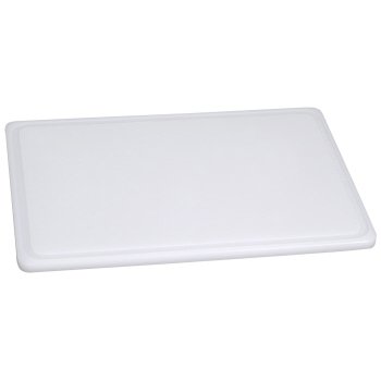 PLANCHE À DÉCOUPER, BLANCHE, LONGUEUR 60 CM, LARGEUR 40 CM, ÉPAISSEUR 2 CM