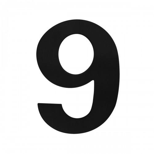 PLAQUE SIGNALÉTIQUE NUMÉRO OU LETTRE EN INOX FINITION COSMOS NOIR - 9 KARCHER DESIGN