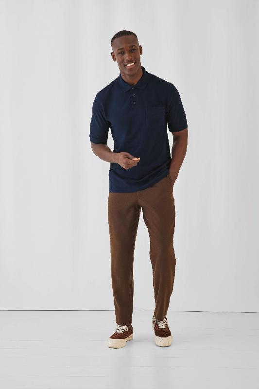 Polo Safran Pocket - Réf: CGSAFP - 100% coton peigné pré-rétréci avec poche poitrine renforcée - Marque B&C_0