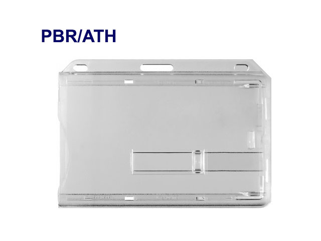 Porte-badge rigide à poussoir - Format CB pour 1 carte 86 x 54 mm - ref PBR/ATH_0
