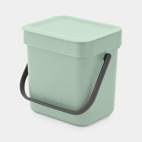 Bio-seau pour compost compacte et écologique 3 Litres - Brabantia Sort & Go - Jade Green_0