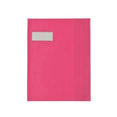 PROTEGE CAHIER ELBA OPAQUE GRAIN CUIR - 24 X 32 CM - ROSE