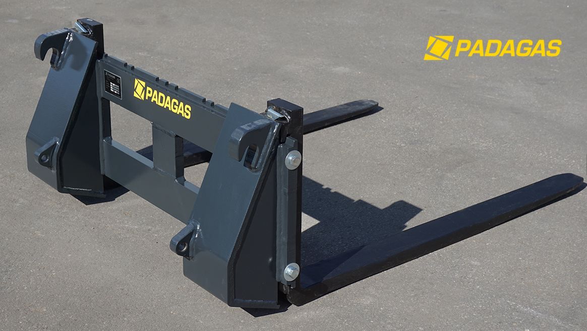 Ps-100 - Fourches à palettes Padagas - 1200 mm - 1600 kg de levage - Pour chargeurs télescopiques et chargeuses sur roues_0