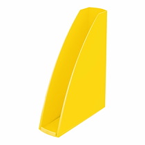 RANGE-REVUES LEITZ WOW COULEUR DOS 7,5 CM - JAUNE - LOT DE 6