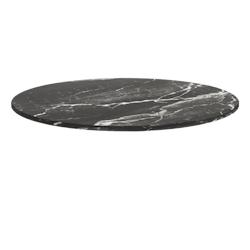 Restootab - Plateau de table Ø120 décor marbre royal noir - Bois manufacturé - PL-R120M-MB.ROY_0
