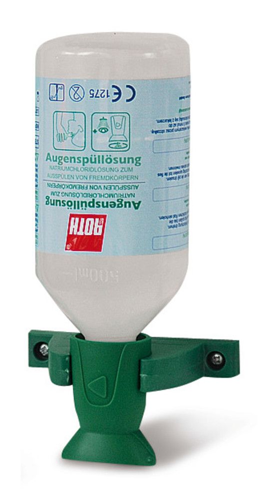 Rince-œil - Carlroth - Station murale avec 1 flacon d'hygiène oculaire stérile 500ml - réf. Nh45.1_0