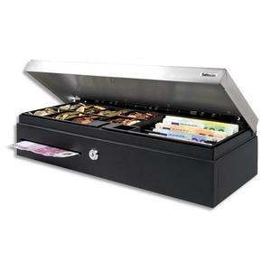 Safescan tiroir caisse - raccordement RJ12 - 8 compartiments monnaie, 7 billets - noir argent - dimensions L46xH10xP17 cm_0